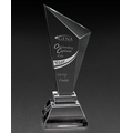 Slanted Obelisk Pillar Crystal Award (5"x12"x2 1/2")